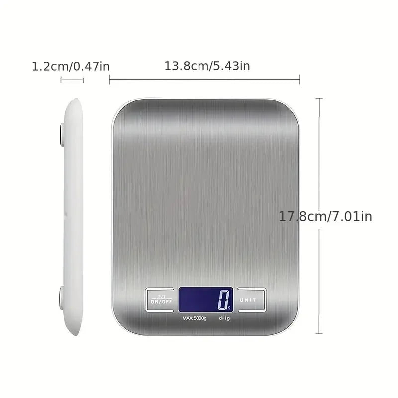 1Pc Digital Kitchen Scale Stainless Steel Food Pocket Scale LCD Display Precision Electronic Jewelry Scale Kitchen Gadgets