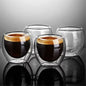 6Pcs Heat-Resistant Double Wall Glass Cup Beer Espresso Coffee Cup Set Handmade Beer Mug Tea Glass Whiskey Glass Cups Drinkware