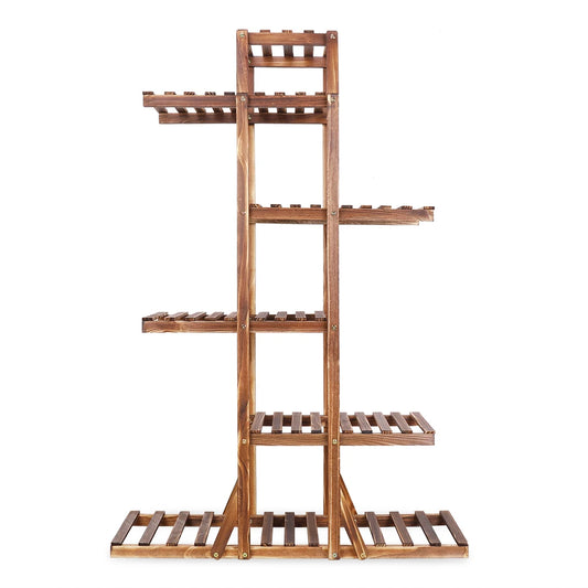 6-Tier Wooden Plant Stand — Indoor & Outdoor Flower Pot Display